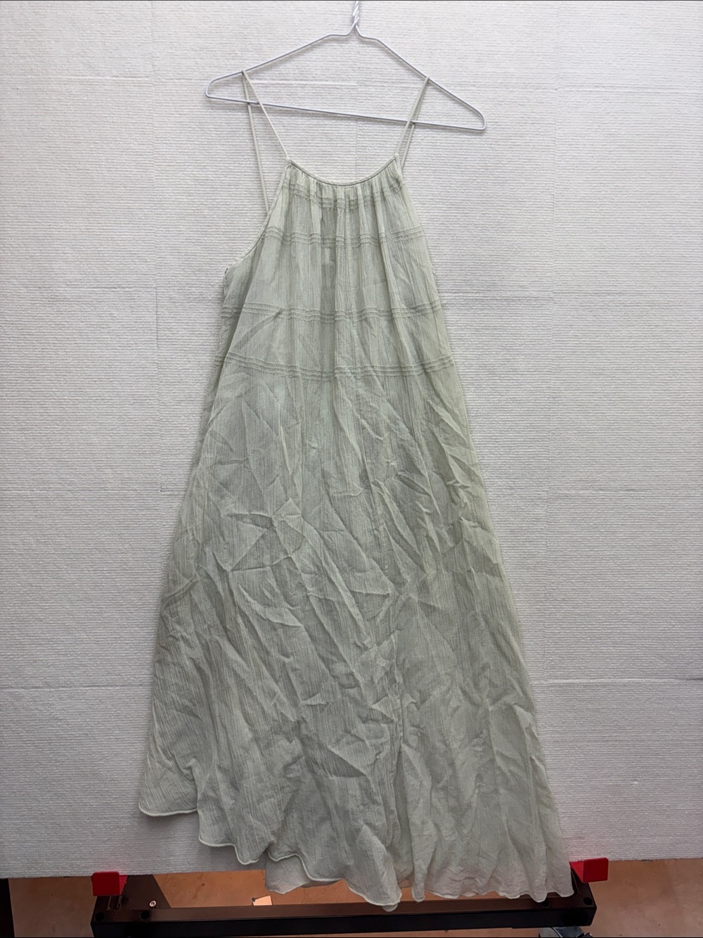 Tibi | 4 Light Sage Green Spaghetti Strap Maxi Dress - Elegant Summer Style